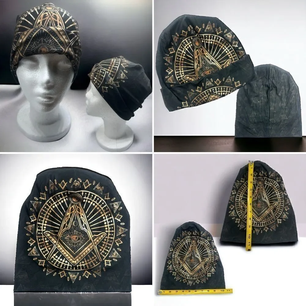 Free Mason l 5-piece Set l Beanie Neck Warmer Ring Necklace Token + Gift l New
